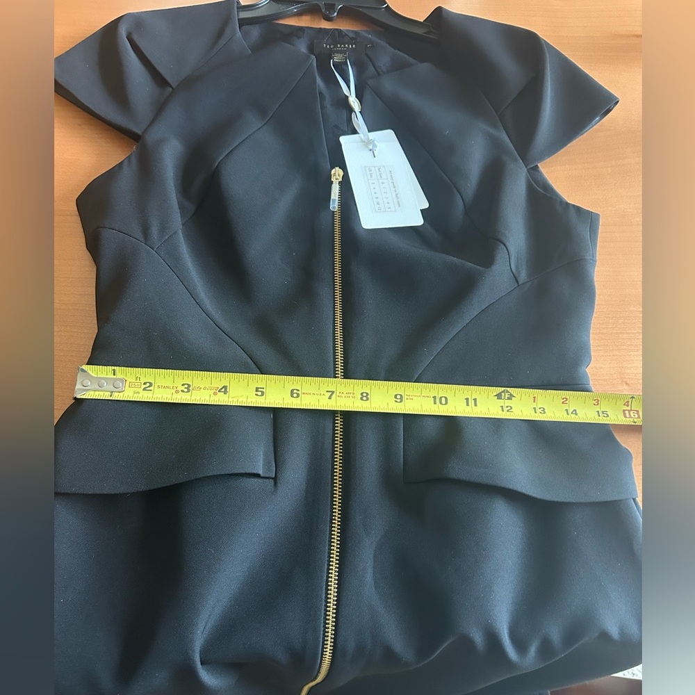 Ted Baker Architectural Black Pencil NWT Dress Size 8 - Picture 9 of 10